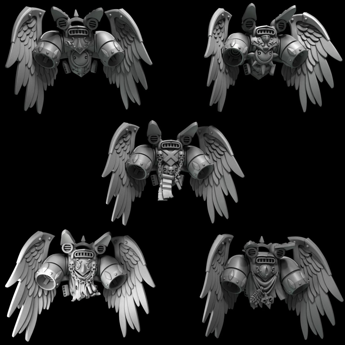 Crimson Lords Jetpack Conversion Bits Set for Wargames & Skirmish Tabletop 3d Printed