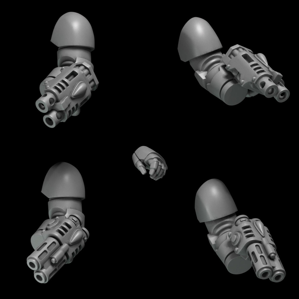 Crimson Lords Wrist Guns Kit Bash Bits Set for Wargames & Skirmish Tabletop 3d Printed