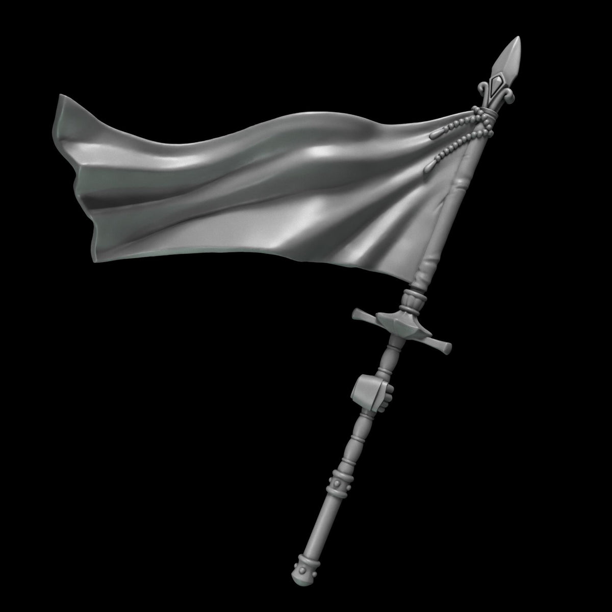 Crimson Lords Banner 1 Kit Bash Bits Set for Wargames & Skirmish Tabletop 3d Printed