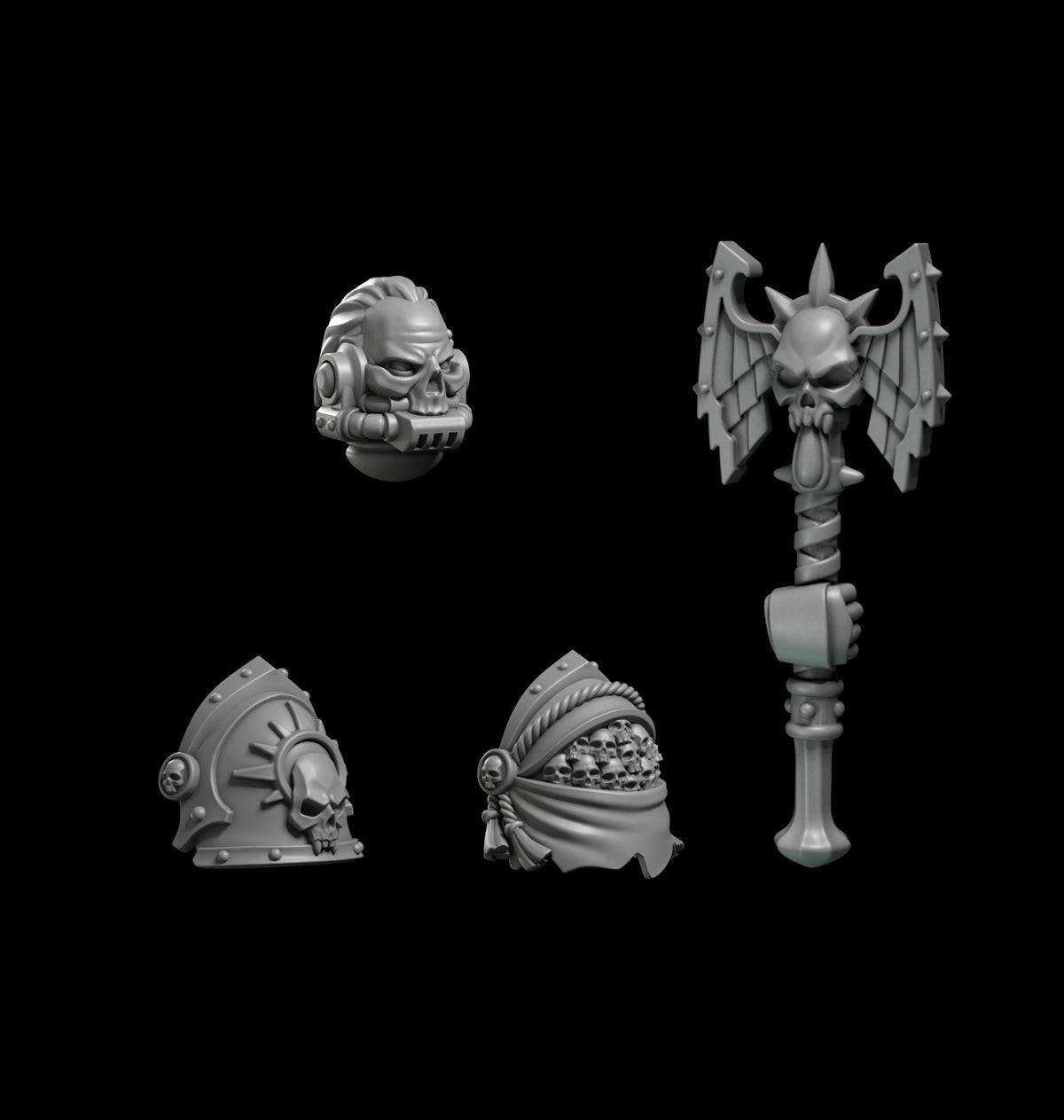 Crimson Lords Battle Priest Kit Bash Bits Set for Wargames & Skirmish Tabletop 3d Printed
