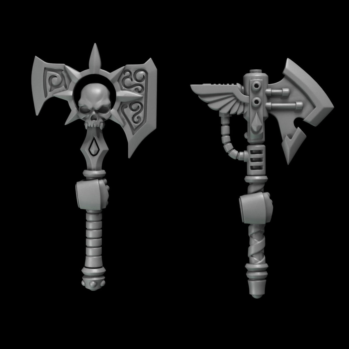 Crimson Lords Axes x5 Bits Set for Wargames & Skirmish Tabletop 3d Printed Kit bash