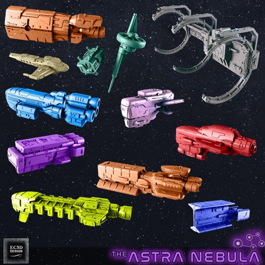The Astra Nebula Civilian Fleet 2 - Starship Resin Miniatures - Sci-Fi Space