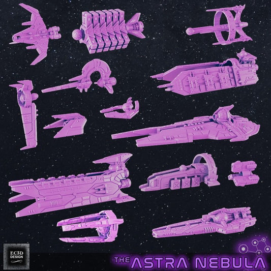 The Astra Nebula Udoxian Fleet - Starship Resin Miniatures - Sci-Fi Space