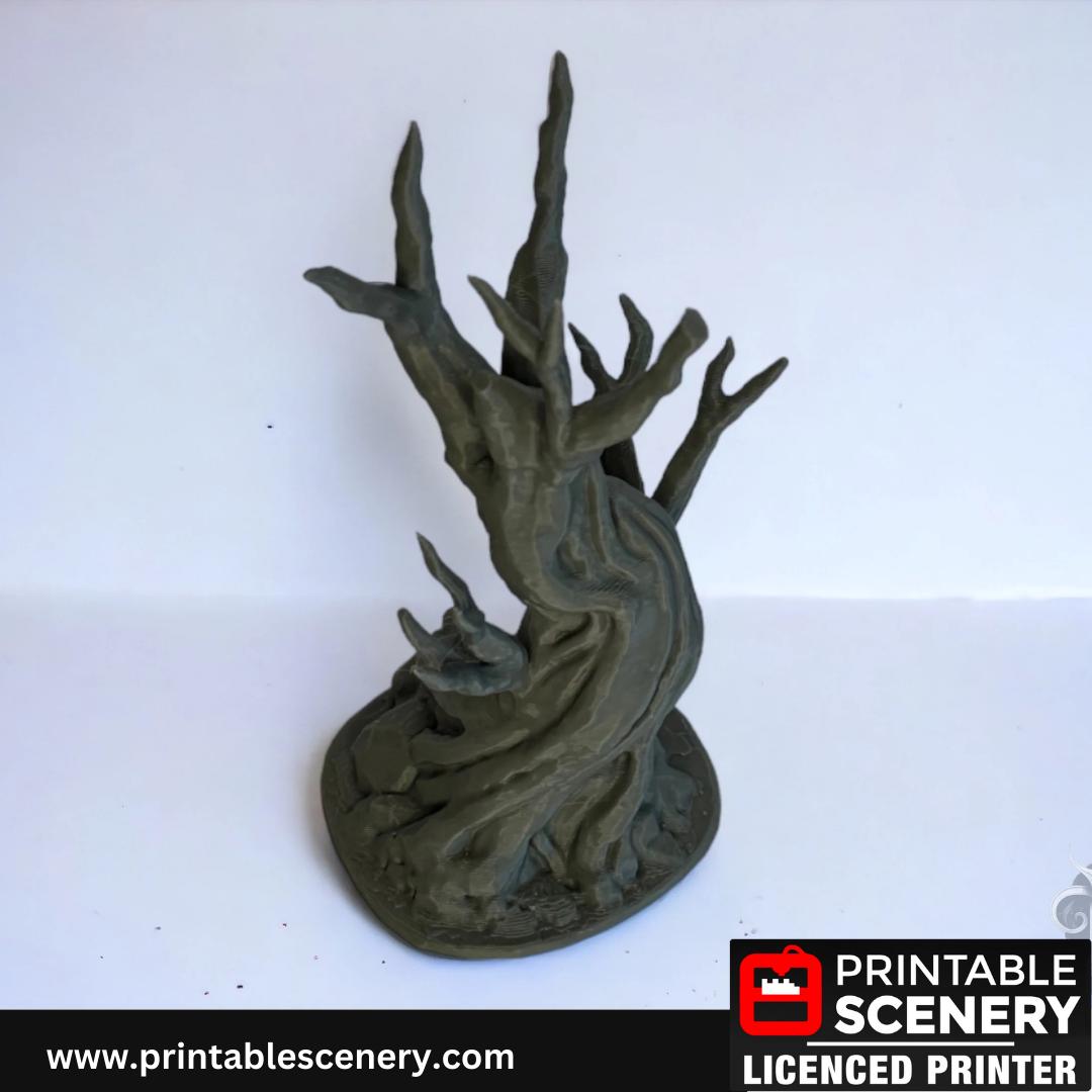 Gnarly Tree Scatter Terrain, Miniature Forest, Tabletop Gaming, 28mm, Winterdale, Printable Scenery, 3d Print