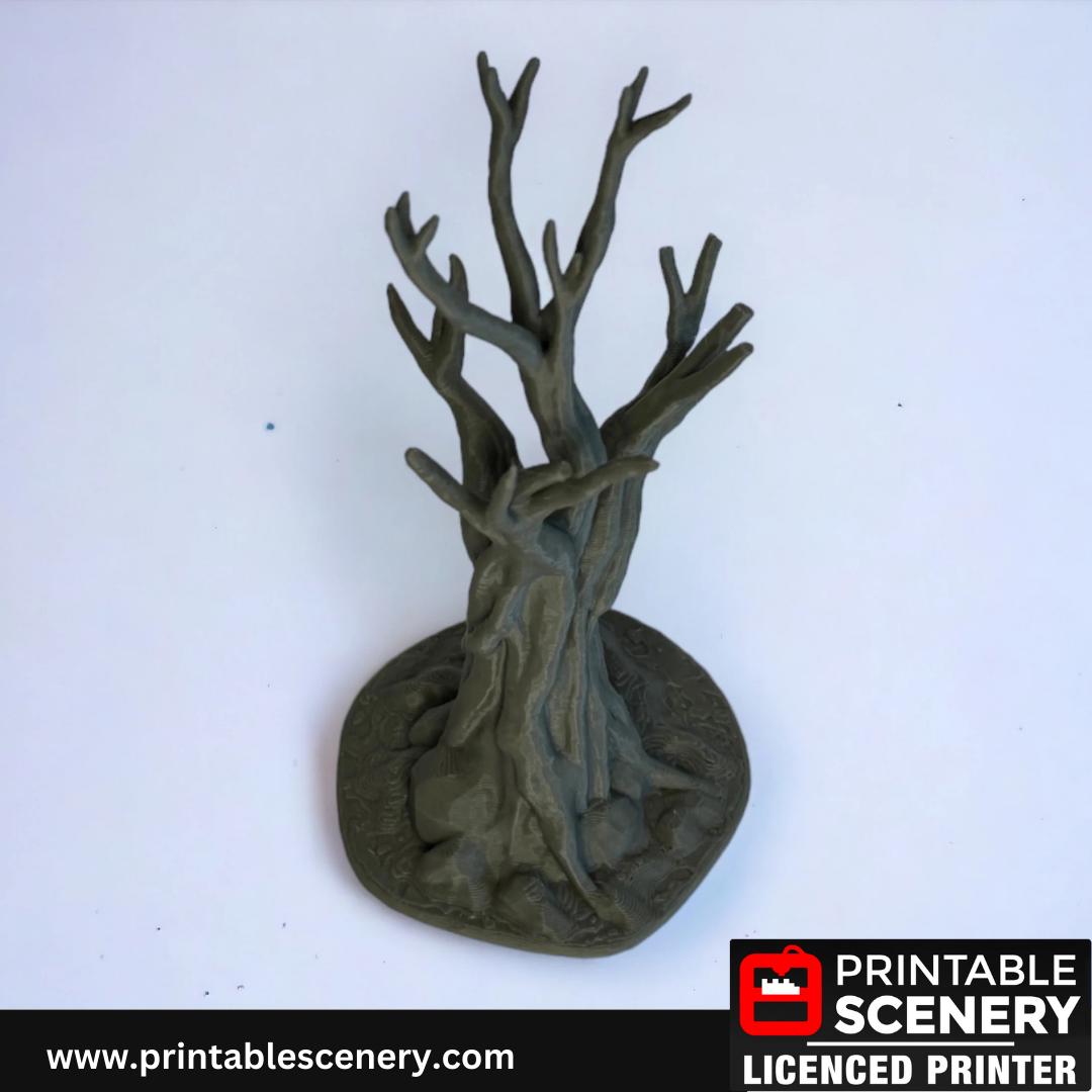 Gnarly Tree Scatter Terrain, Miniature Forest, Tabletop Gaming, 28mm, Winterdale, Printable Scenery, 3d Print