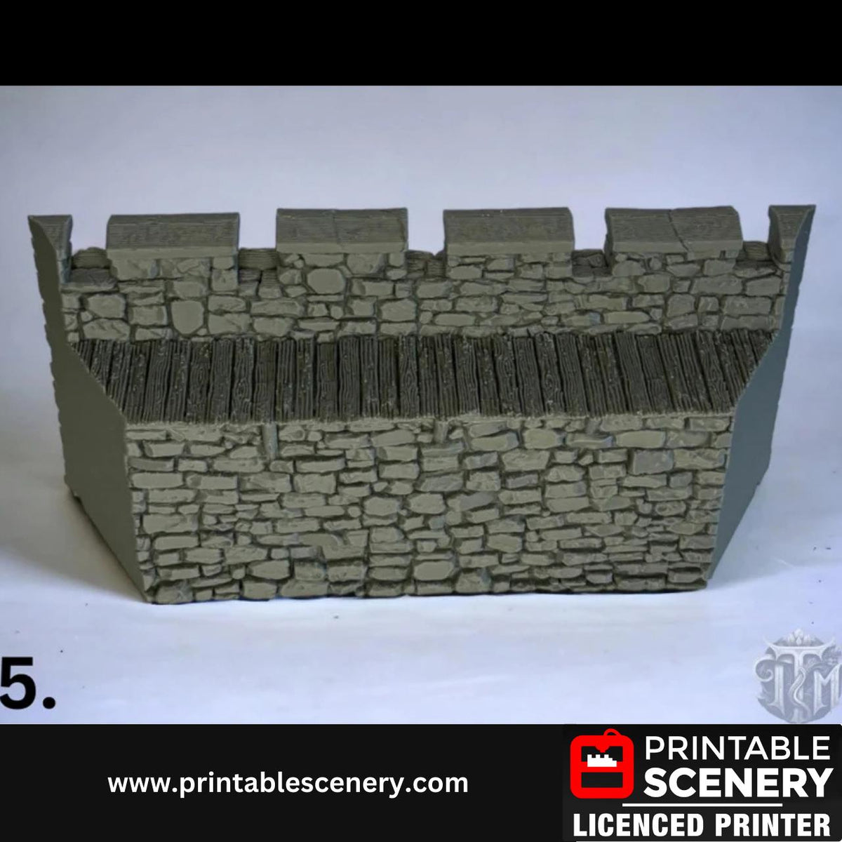 Additional Pieces for Medieval Stone Fort Walls, Terrain for DND and Tabletop Games, TTRPG, 28mm, 32mm, Country and King, Castle (Add On)