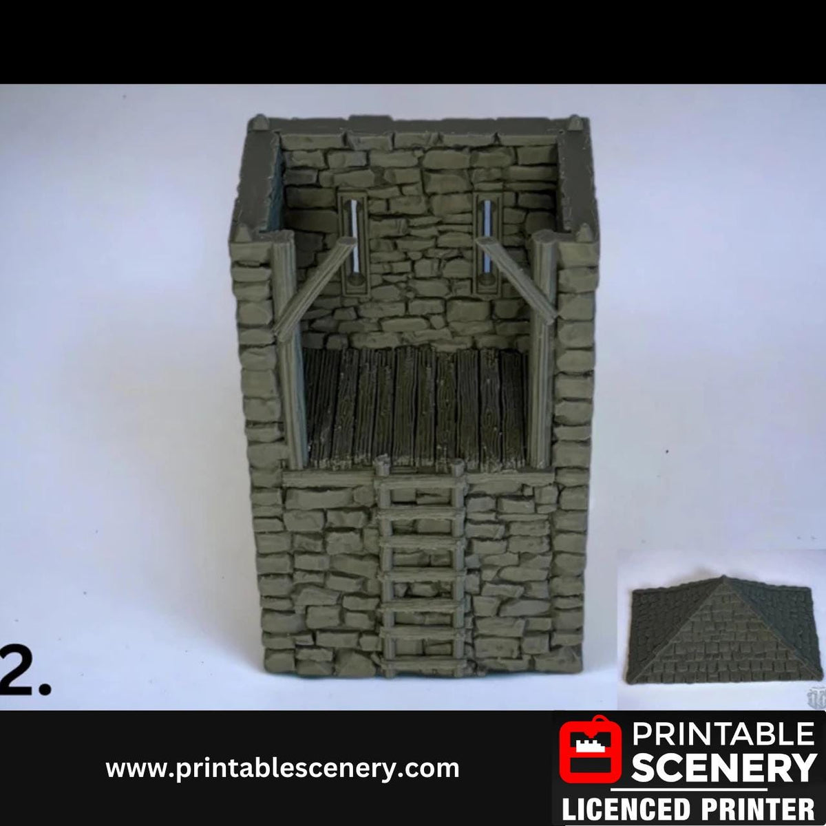 Additional Pieces for Medieval Stone Fort Walls, Terrain for DND and Tabletop Games, TTRPG, 28mm, 32mm, Country and King, Castle (Add On)
