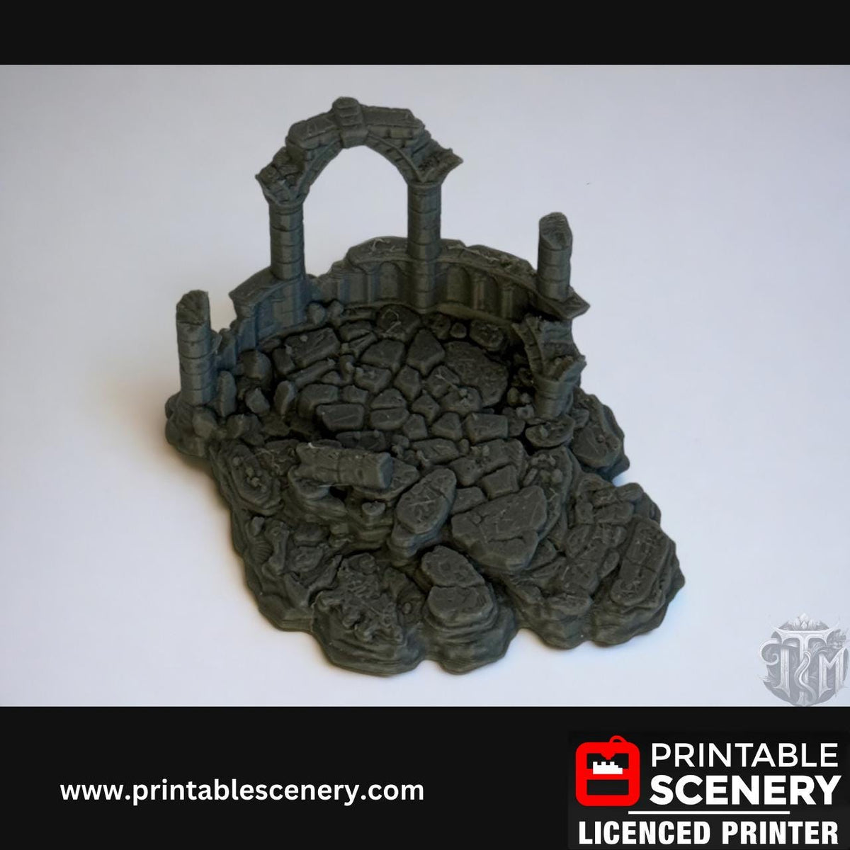 Ancient Ruins Scatter Terrain Set for DND, Roleplay, and Tabletop Games - Detailed Stone Structures for Immersive Adventures