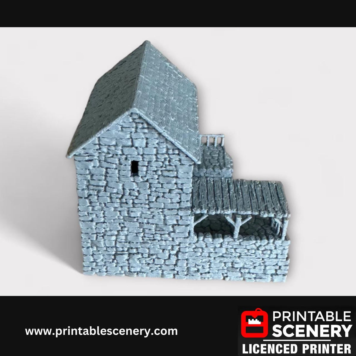 Medieval Stone Bakers House, Terrain for DND and Tabletop Games, TTRPG, 28mm, 32mm, Country and King, fort, Printable Scenery