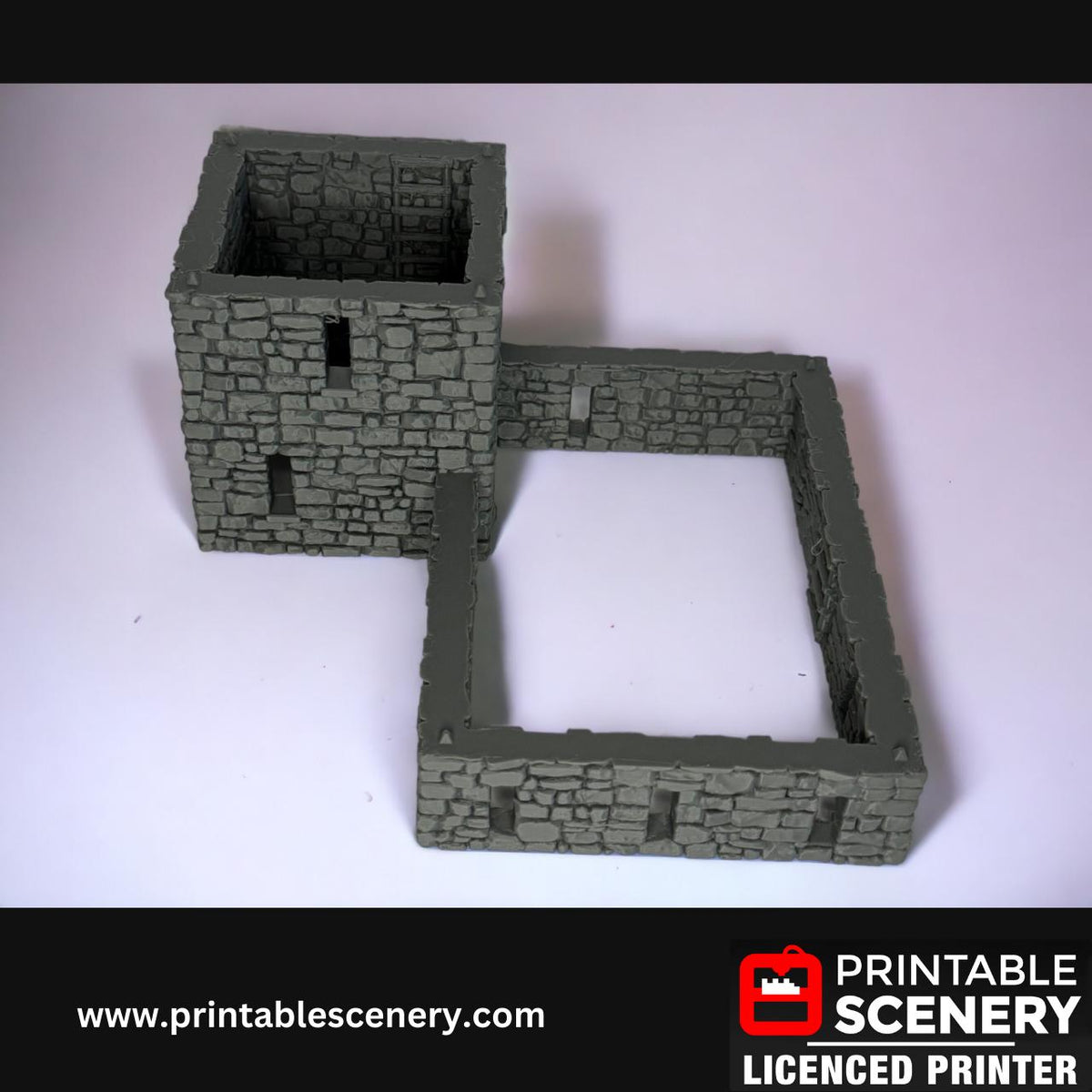 Medieval Stone Castle - Terrain for DND and Tabletop Games, TTRPG, 28mm, 32mm, Country and King, fort