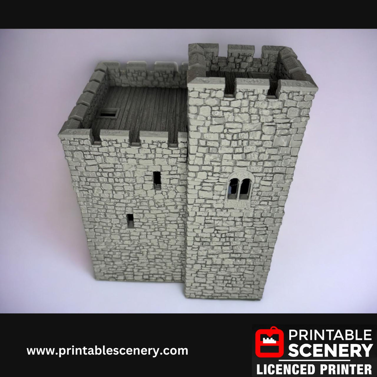 Medieval Stone Castle - Terrain for DND and Tabletop Games, TTRPG, 28mm, 32mm, Country and King, fort