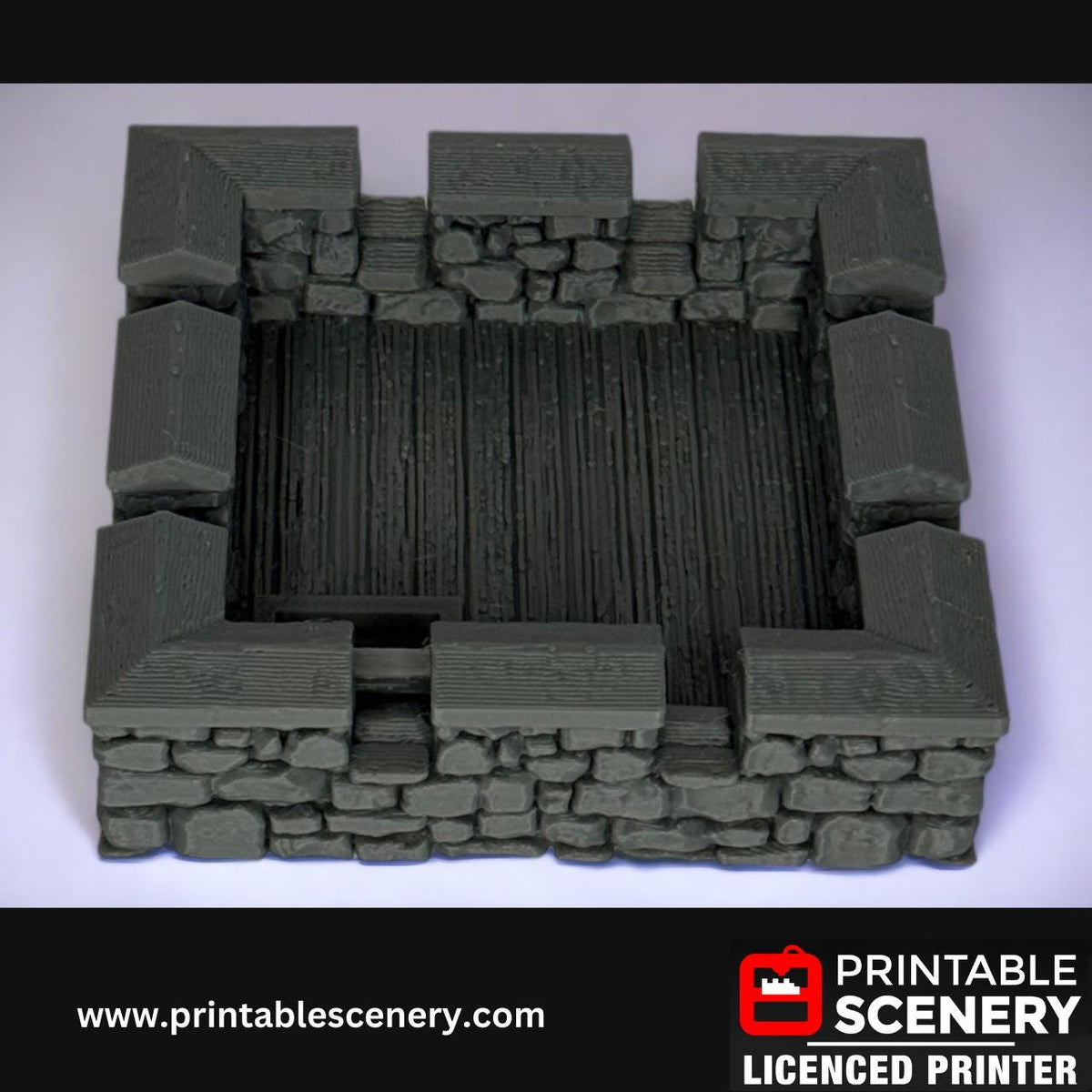 Medieval Stone Castle - Terrain for DND and Tabletop Games, TTRPG, 28mm, 32mm, Country and King, fort