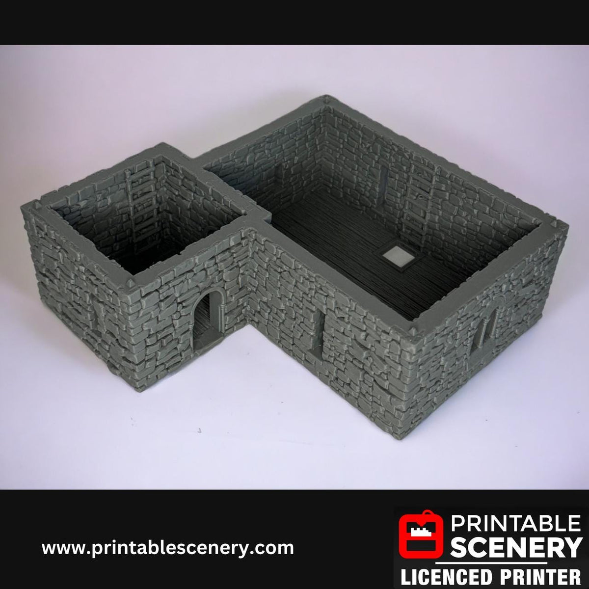 Medieval Stone Castle - Terrain for DND and Tabletop Games, TTRPG, 28mm, 32mm, Country and King, fort