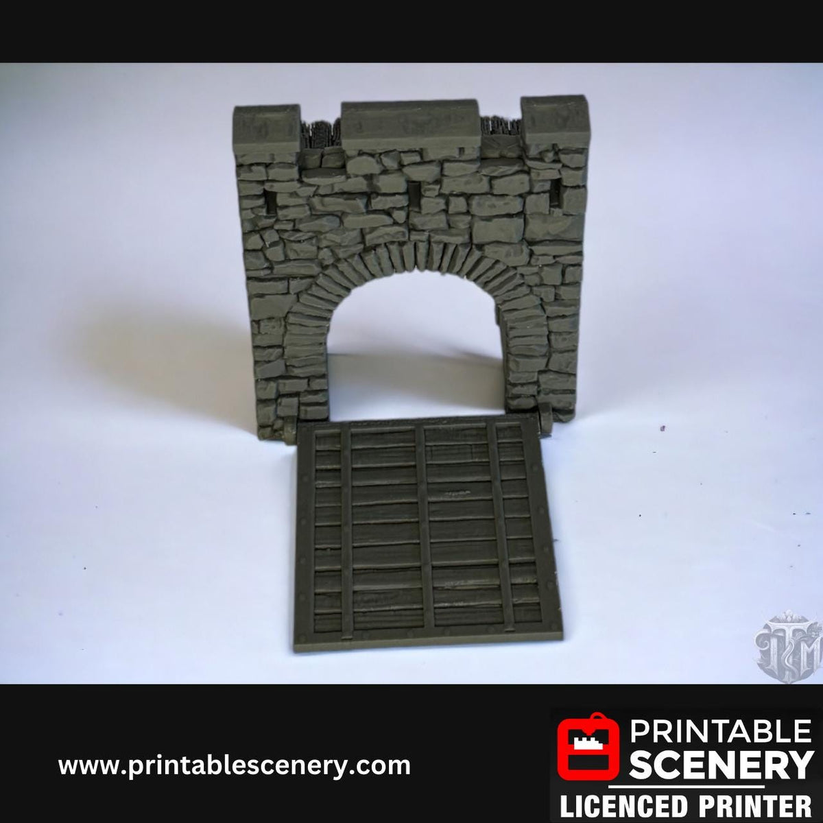 Medieval Stone Fort Walls, Terrain for DND and Tabletop Games, TTRPG, 28mm, 32mm, Country and King, Castle