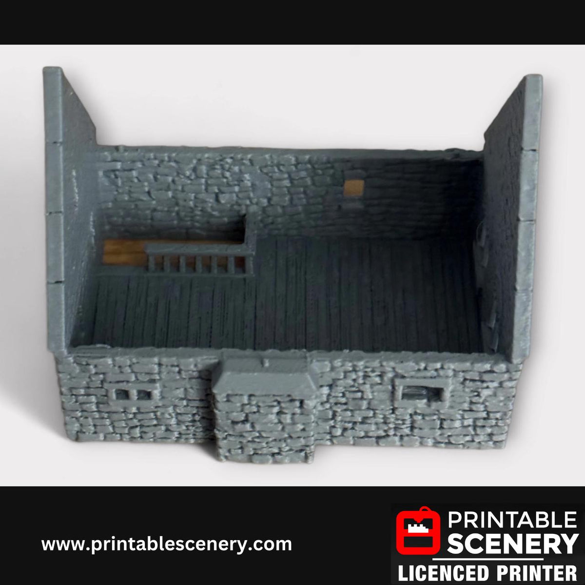 Medieval Norman Stone Manor, Terrain for DND and Tabletop Games, TTRPG, 28mm, 32mm, Country and King, fort, Printable Scenery