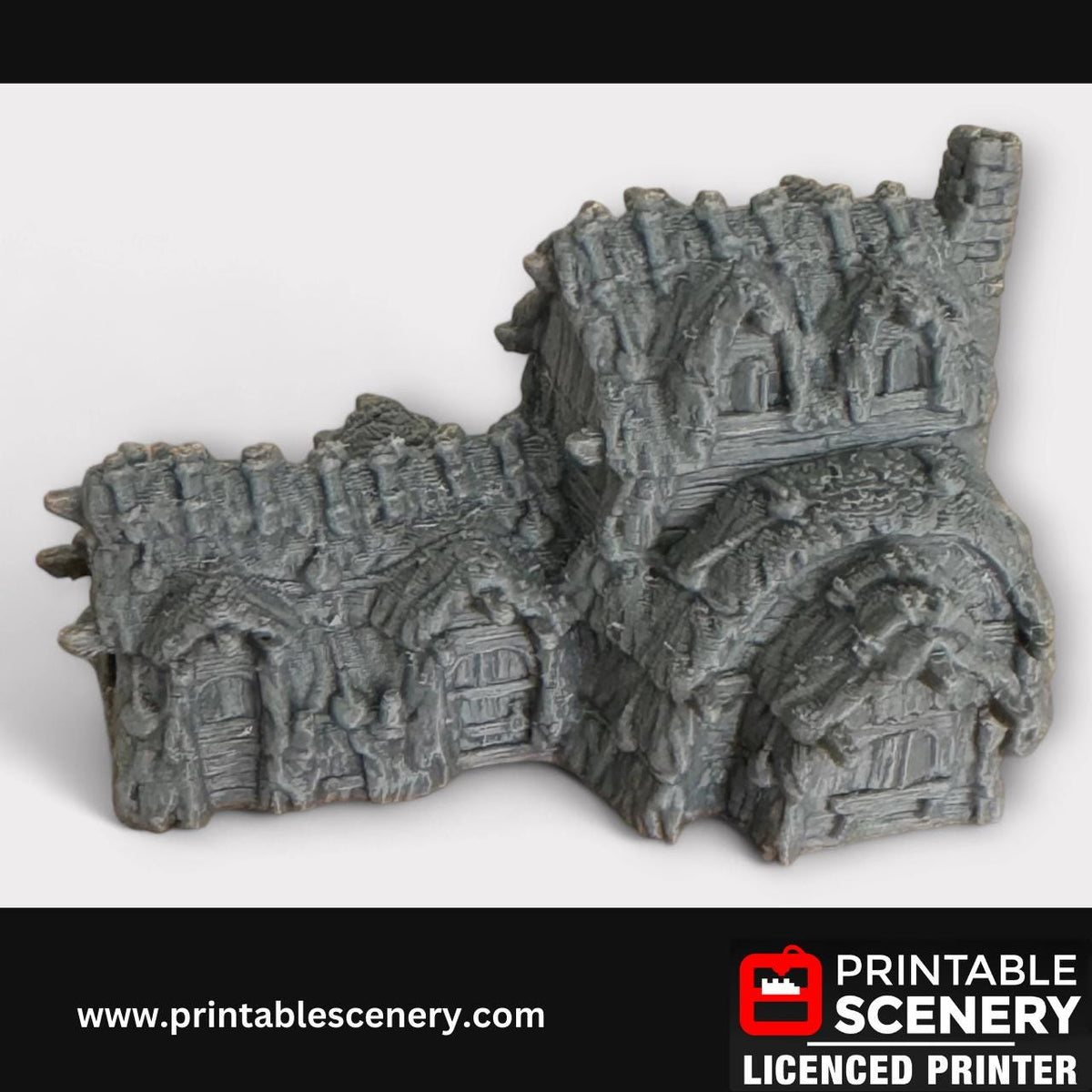 Medieval Fantasy Scatter Terrain - Hagglethorn Longhouse for DND Adventures, 32mm & 28mm Scale Tabletop, 3D Printed