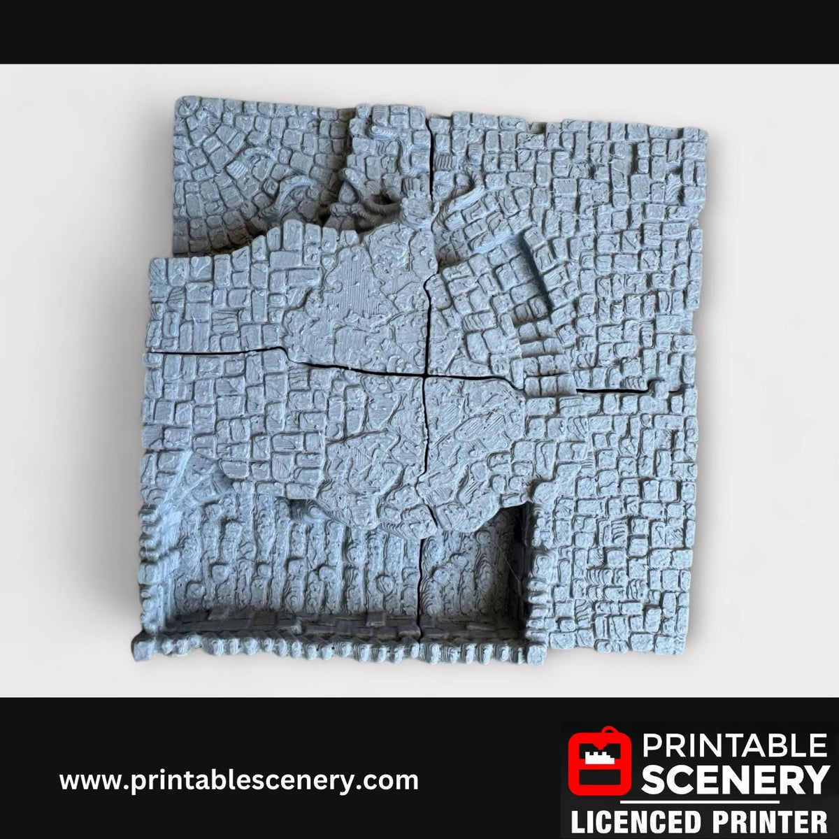 Hagglethorn Hollow Town Square Tiles Terrain Set (24 pieces), Tabletop DND Scatter, Miniatures Landscape, Printable Scenery, TTRPG