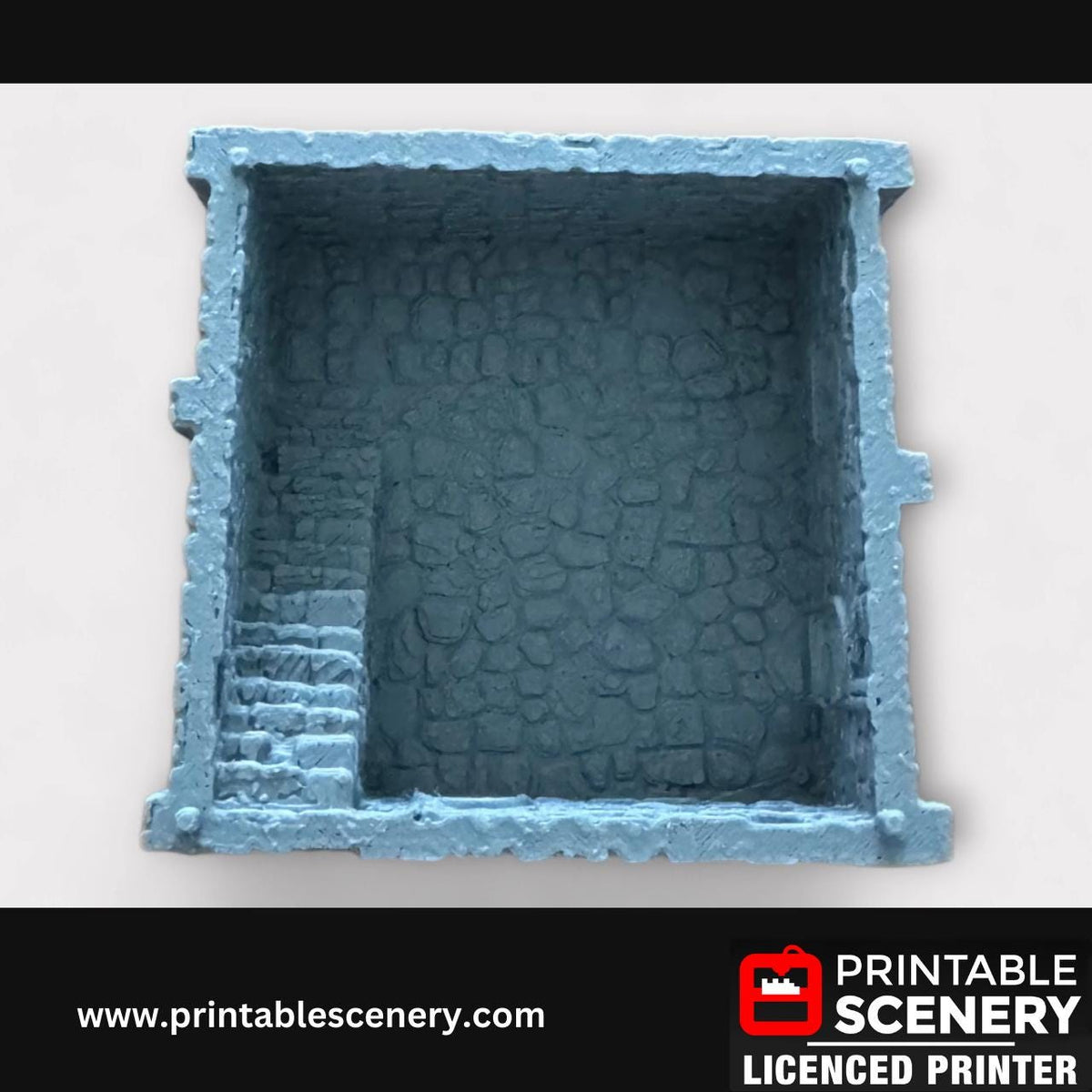 Medieval Stone - Norman Square Keep, Terrain for DND and Tabletop Games, TTRPG, 28mm, 32mm, Country and King, fort, Printable Scenery