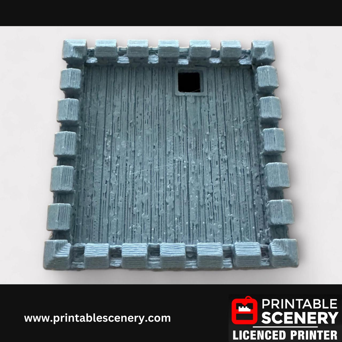 Medieval Stone - Norman Square Keep, Terrain for DND and Tabletop Games, TTRPG, 28mm, 32mm, Country and King, fort, Printable Scenery