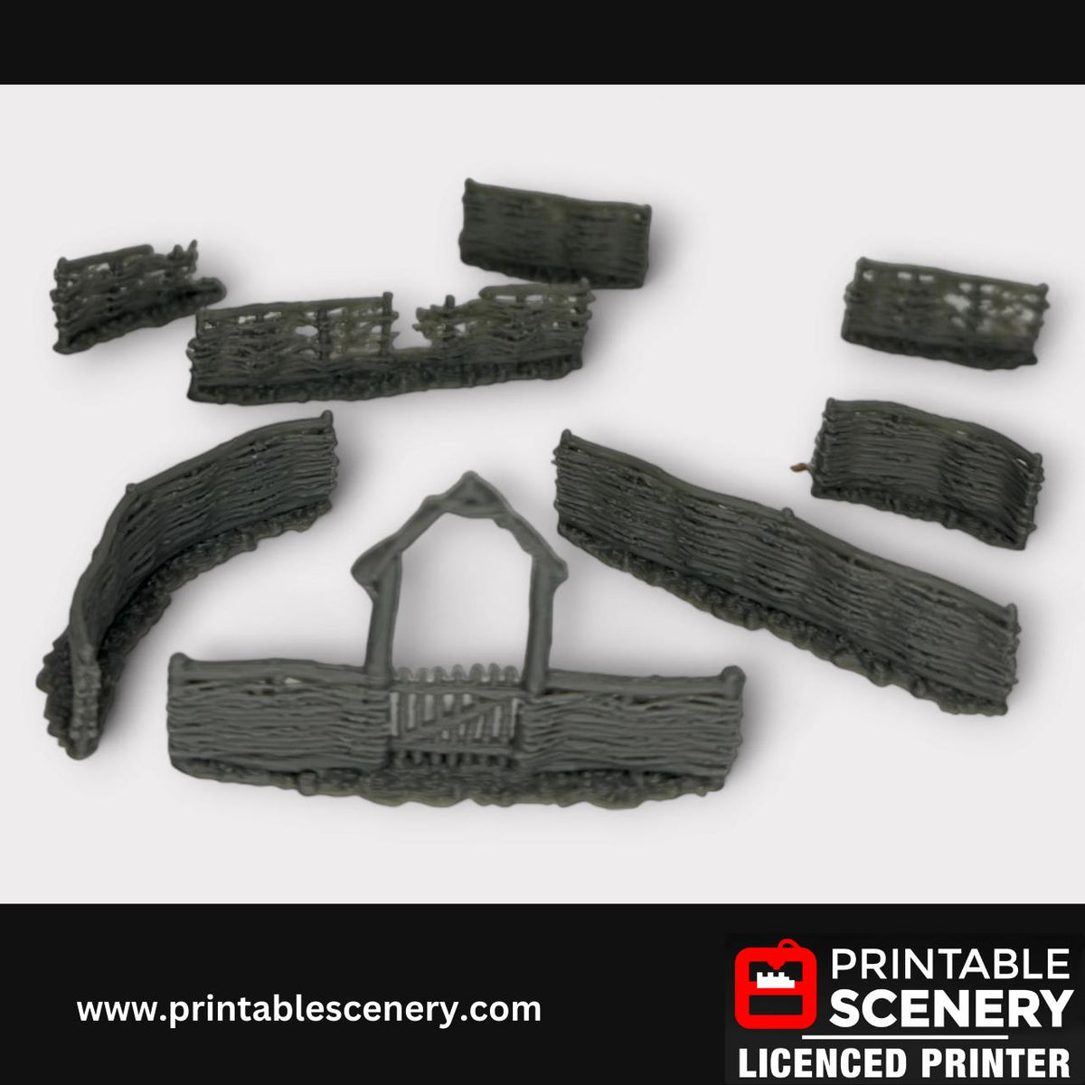 Hagglethorn Hollow Garden Fences, Tabletop DND Scatter, Miniatures Landscape, Printable Scenery, TTRPG
