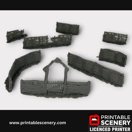 Hagglethorn Hollow Garden Fences, Tabletop DND Scatter, Miniatures Landscape, Printable Scenery, TTRPG