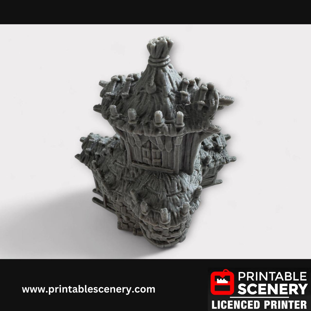 Medieval Fantasy Scatter Terrain - Hagglethorn Barracks for DND Adventures, 32mm & 28mm Scale Tabletop, 3D Printed