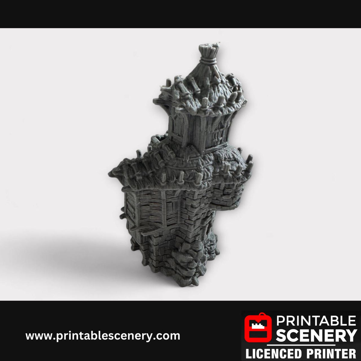 Medieval Fantasy Scatter Terrain - Hagglethorn Barracks for DND Adventures, 32mm & 28mm Scale Tabletop, 3D Printed