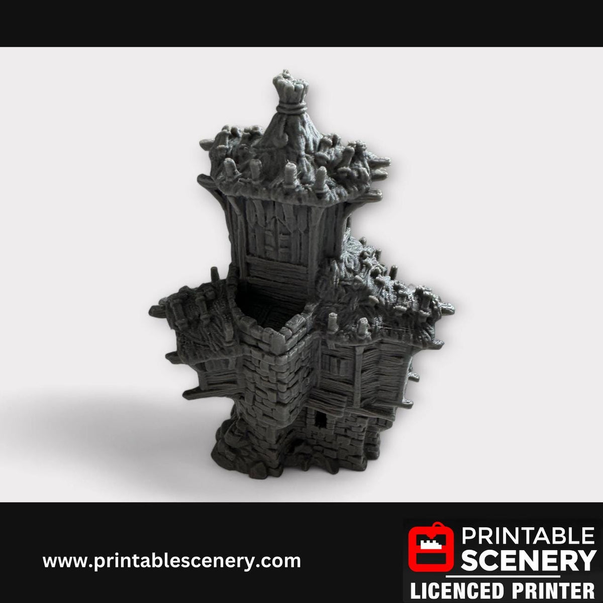 Medieval Fantasy Scatter Terrain - Hagglethorn Barracks for DND Adventures, 32mm & 28mm Scale Tabletop, 3D Printed
