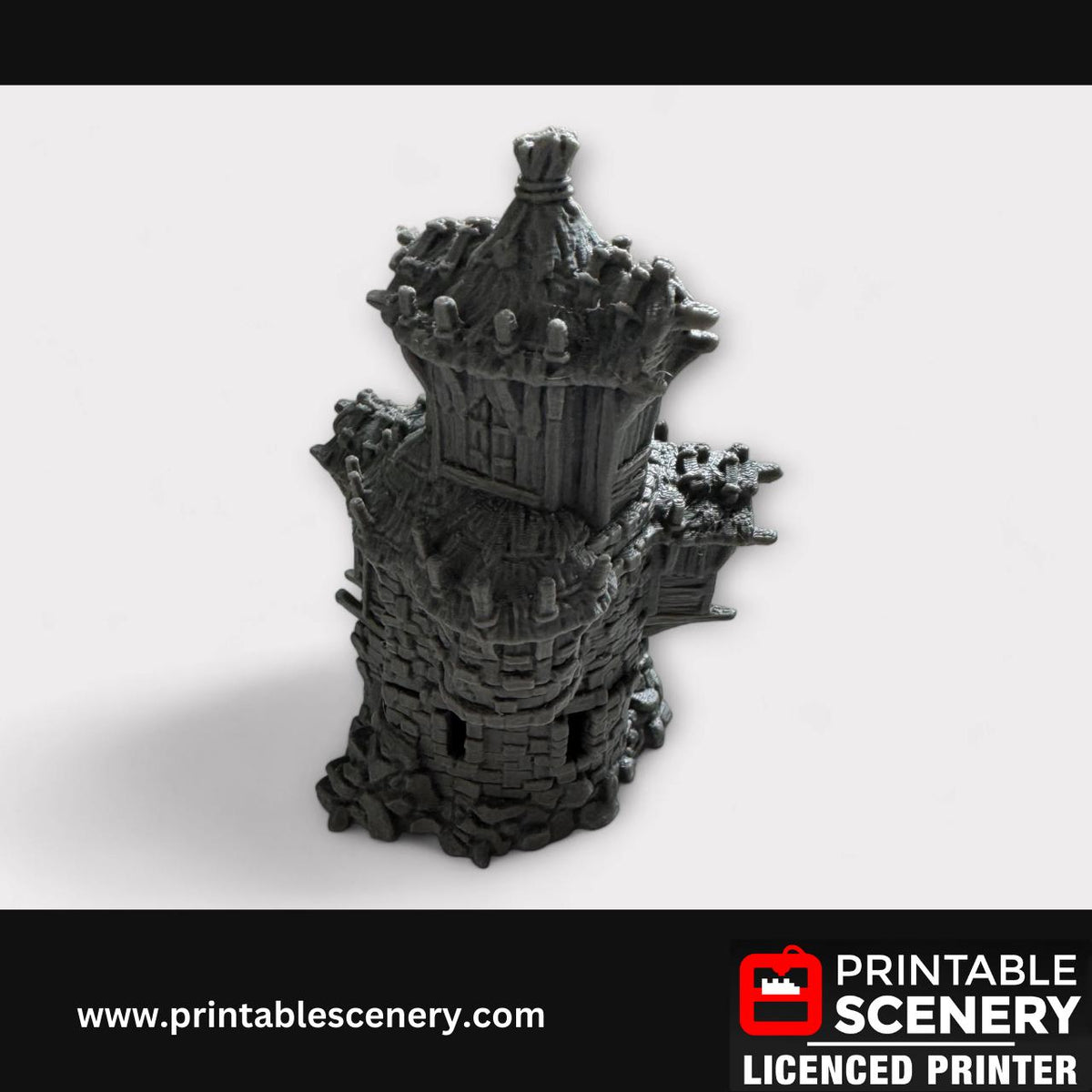 Medieval Fantasy Scatter Terrain - Hagglethorn Barracks for DND Adventures, 32mm & 28mm Scale Tabletop, 3D Printed