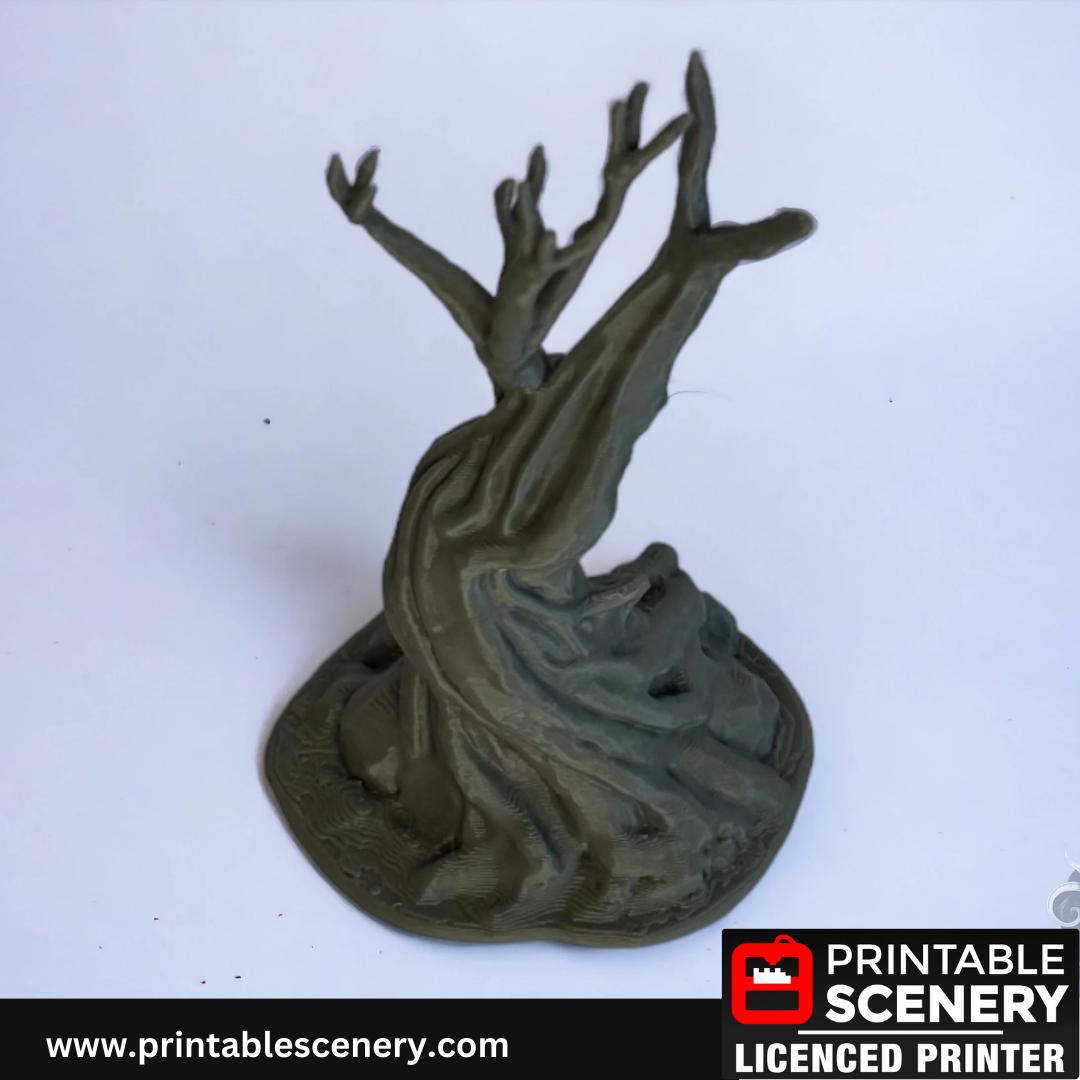 Gnarly Tree Scatter Terrain, Miniature Forest, Tabletop Gaming, 28mm, Winterdale, Printable Scenery, 3d Print