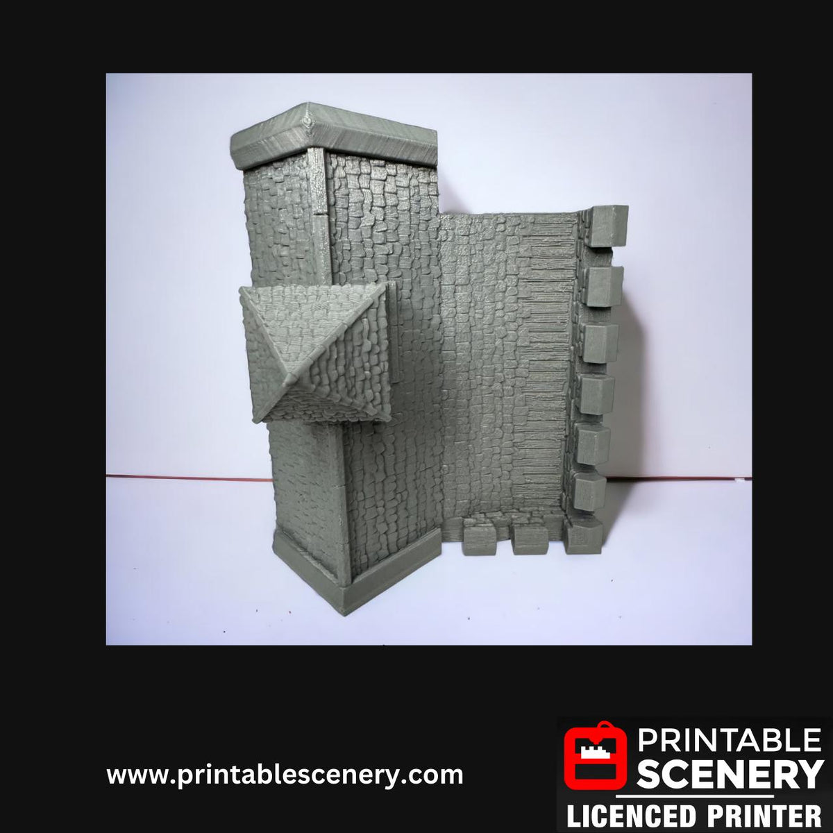Medieval Stone Castle - Norman Stone Keep, Terrain for DND and Tabletop Games, TTRPG, 28mm, 32mm, Country and King, fort, WWII