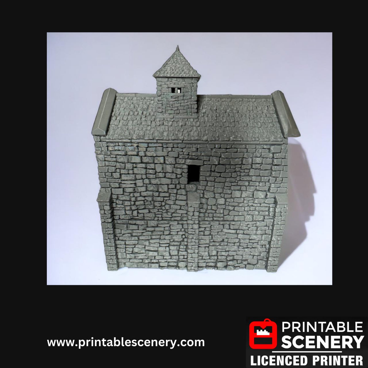 Medieval Stone Castle - Norman Stone Keep, Terrain for DND and Tabletop Games, TTRPG, 28mm, 32mm, Country and King, fort, WWII