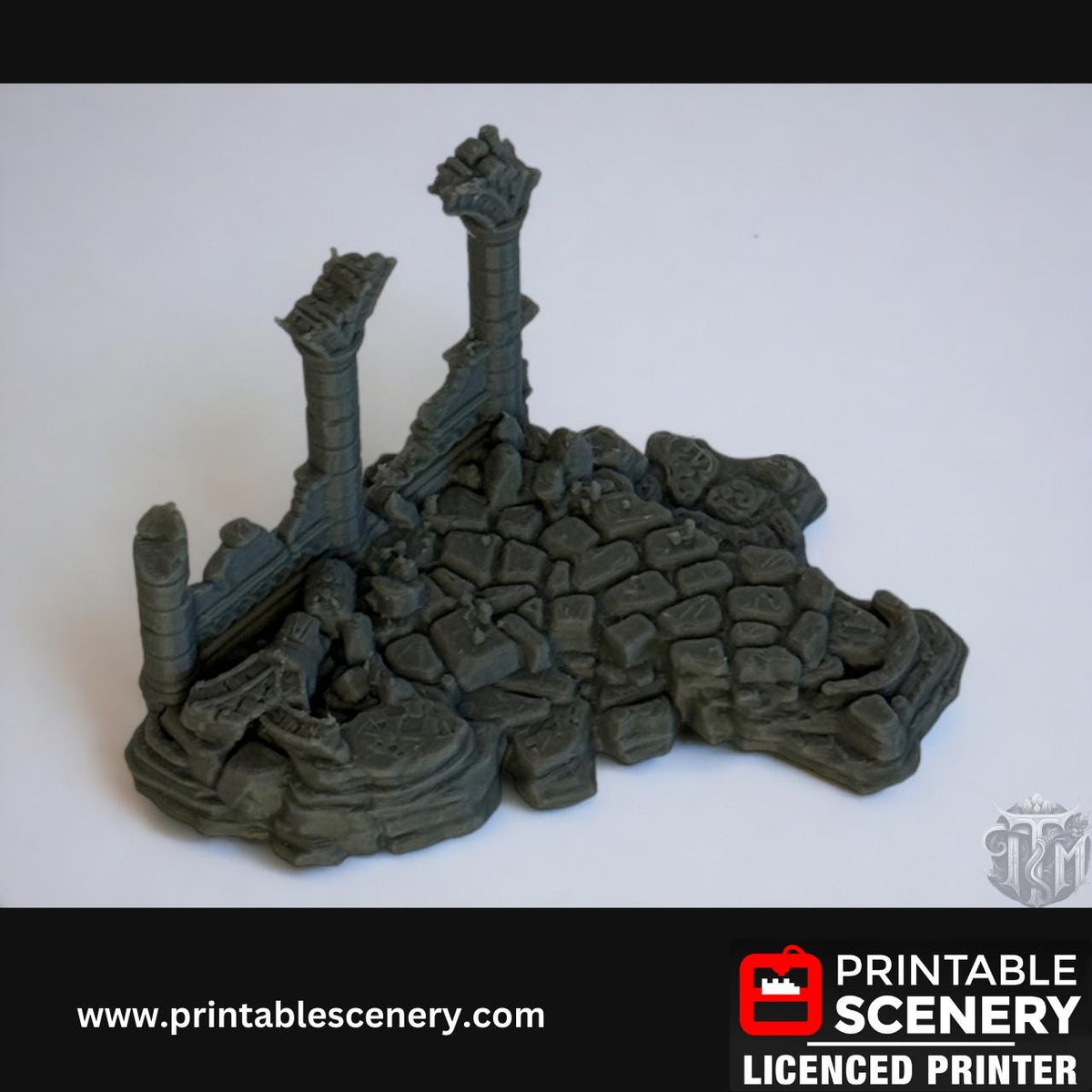 Ancient Ruins Scatter Terrain Set for DND, Roleplay, and Tabletop Games - Detailed Stone Structures for Immersive Adventures