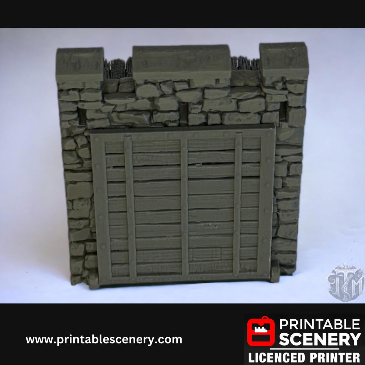 Medieval Stone Fort Walls, Terrain for DND and Tabletop Games, TTRPG, 28mm, 32mm, Country and King, Castle