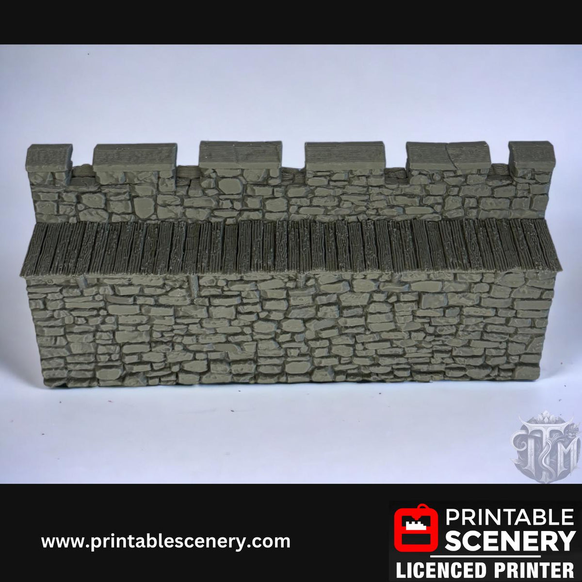 Medieval Stone Fort Walls, Terrain for DND and Tabletop Games, TTRPG, 28mm, 32mm, Country and King, Castle