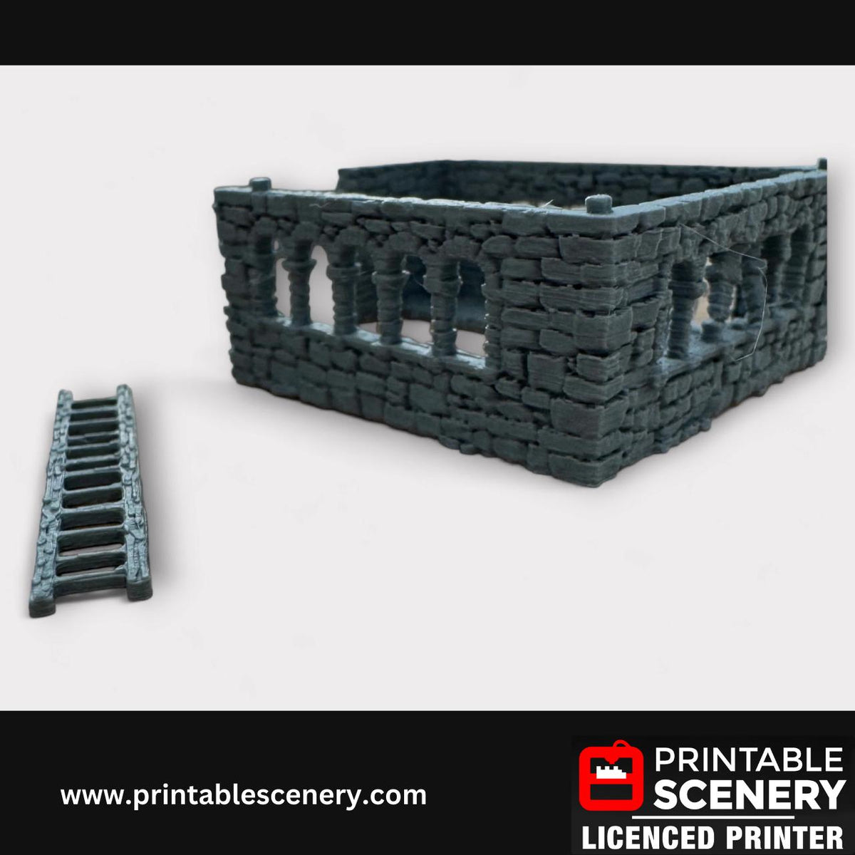Medieval Stone Castle - Kings Quarters, Terrain for DND and Tabletop Games, TTRPG, 28mm, 32mm, Country and King, fort