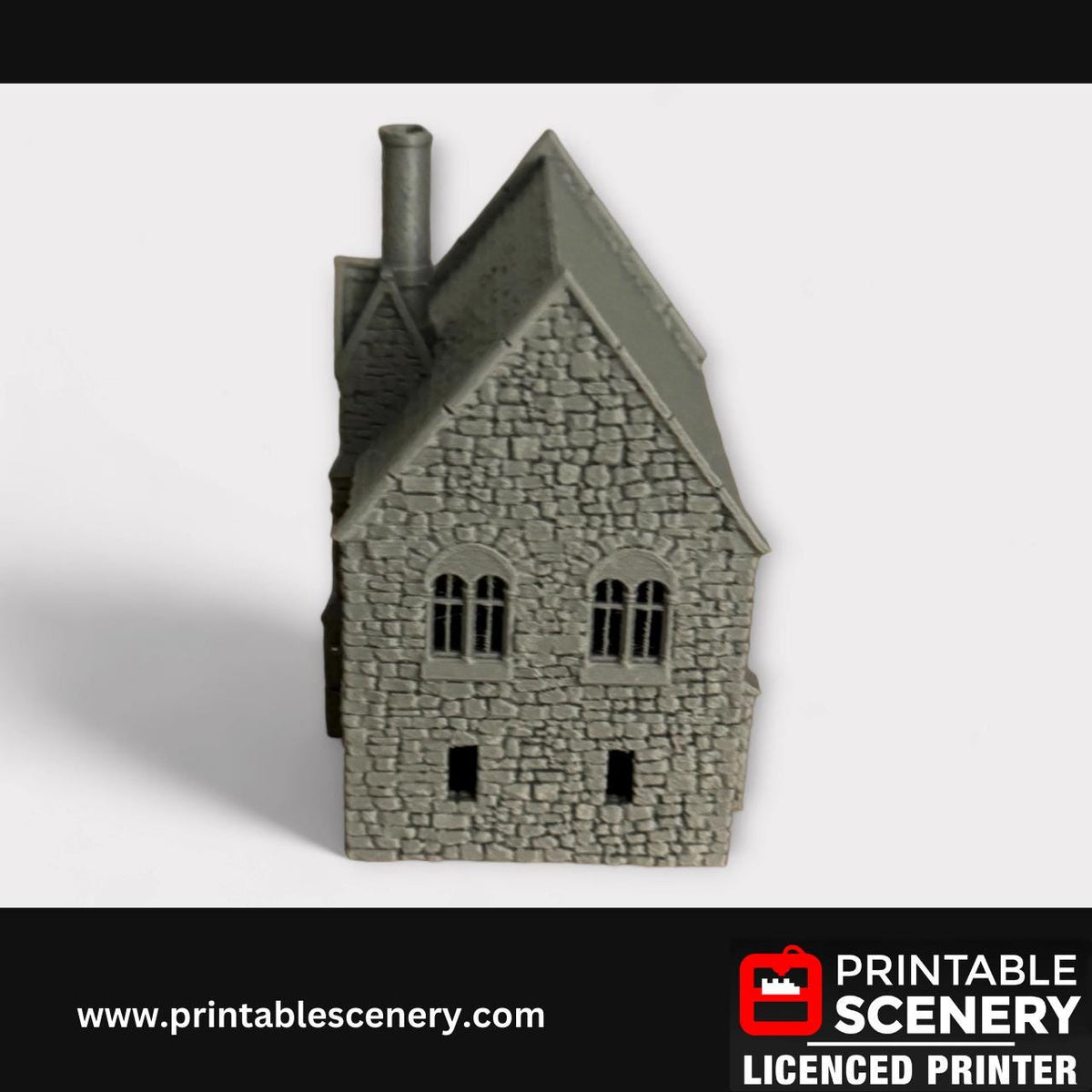 Medieval Norman Stone Manor, Terrain for DND and Tabletop Games, TTRPG, 28mm, 32mm, Country and King, fort, Printable Scenery