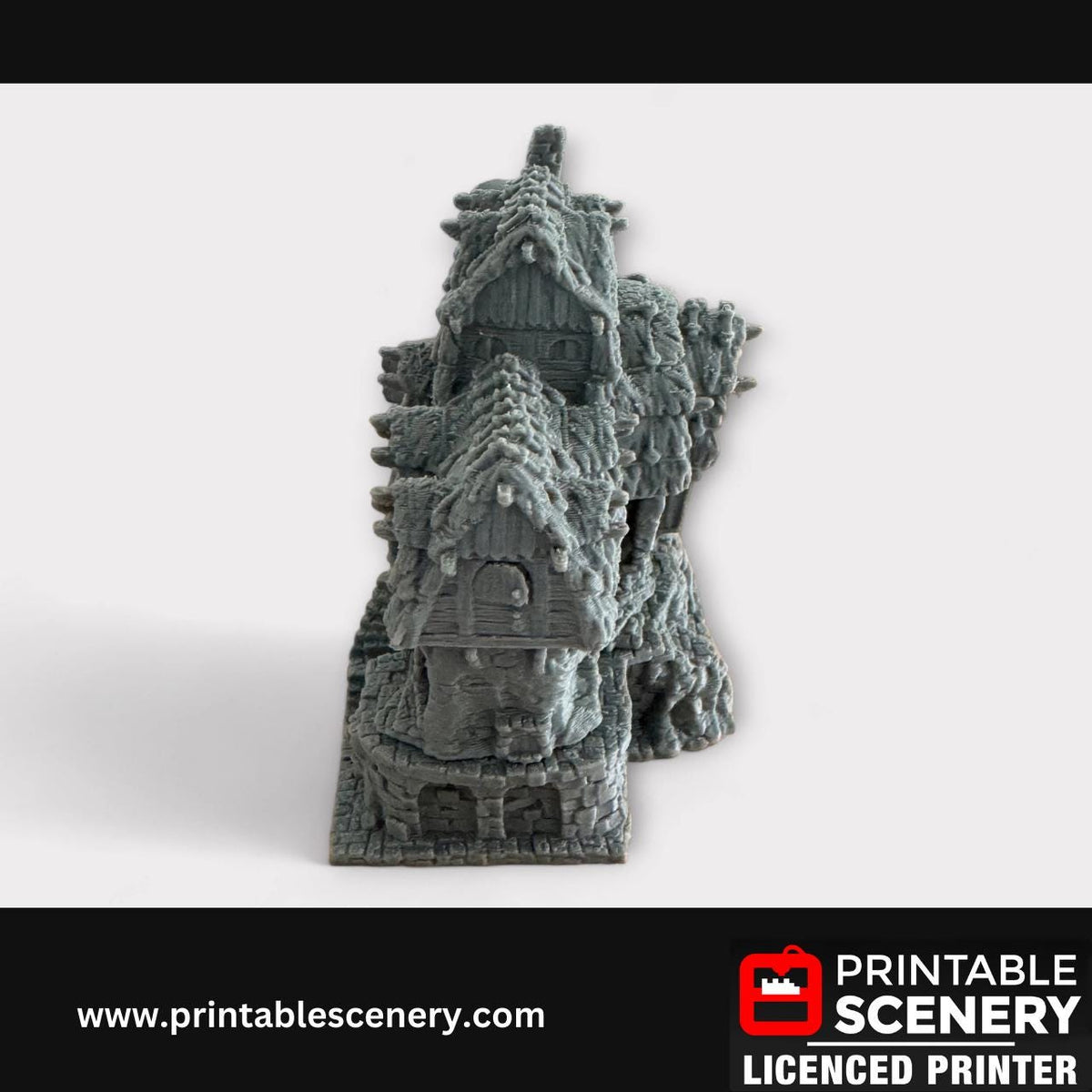 Medieval Fantasy Scatter Terrain - Hagglethorn Longhouse for DND Adventures, 32mm & 28mm Scale Tabletop, 3D Printed