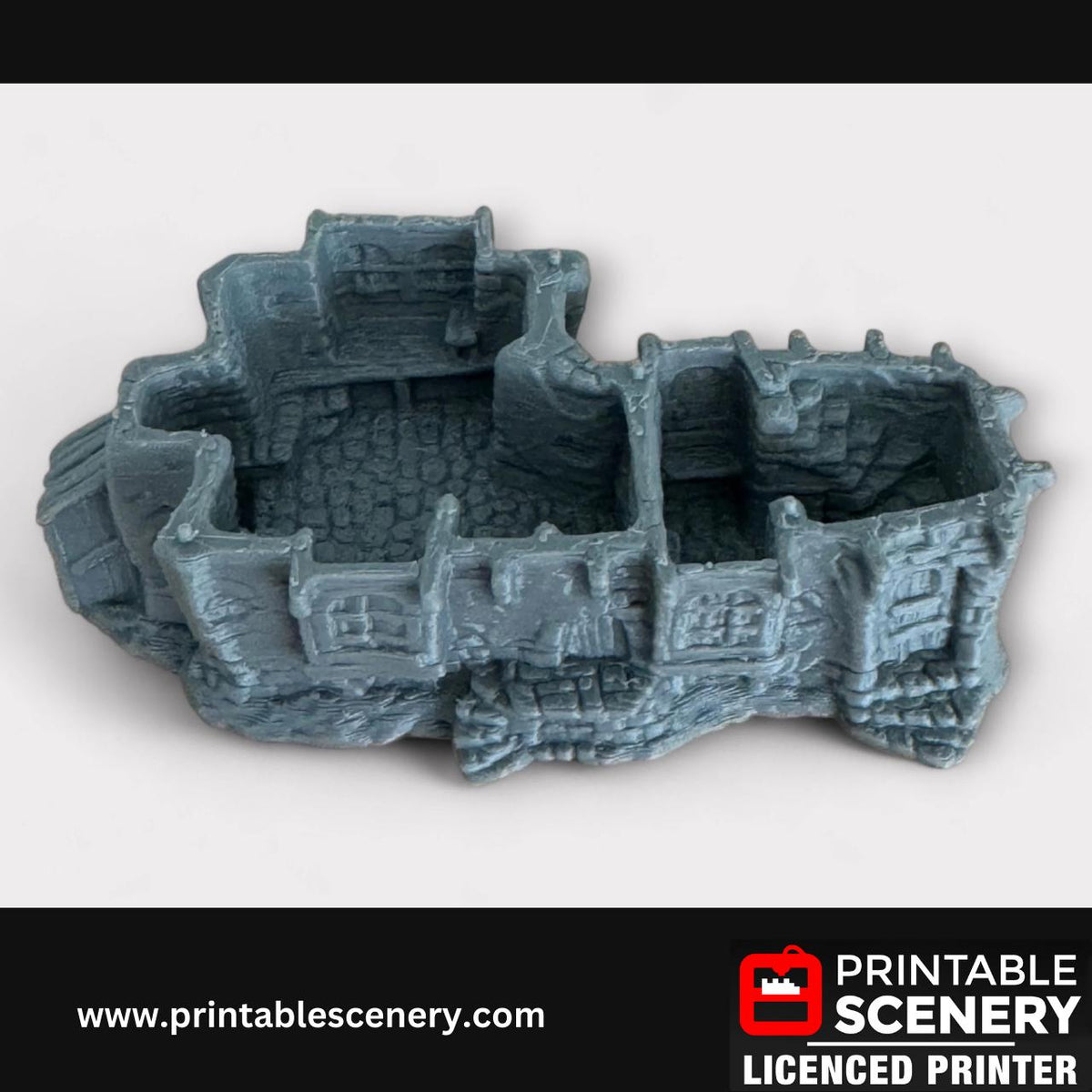 Medieval Fantasy Scatter Terrain - Hagglethorn Longhouse for DND Adventures, 32mm & 28mm Scale Tabletop, 3D Printed