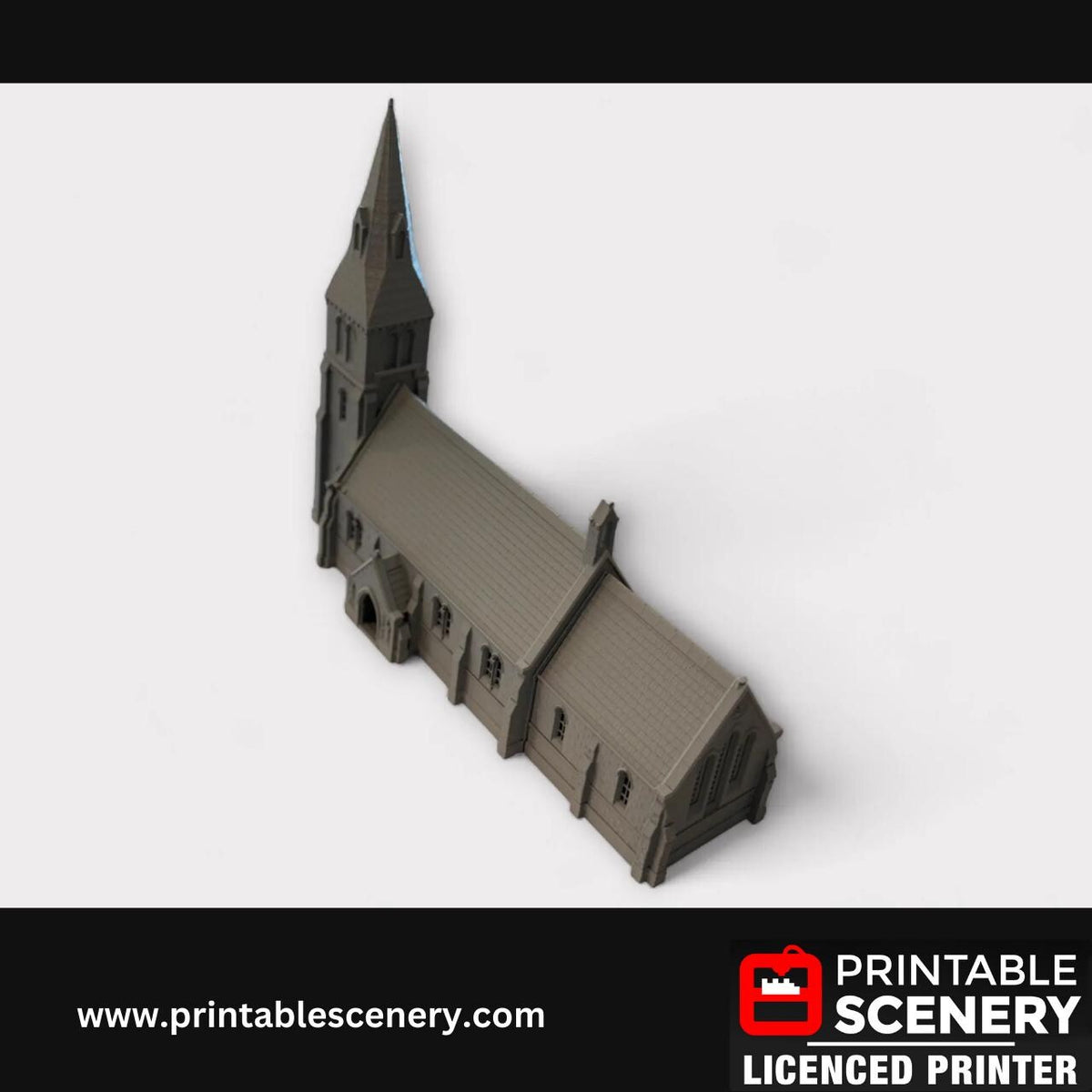 Medieval Cathedral Terrain Set, Church Tabletop Miniatures, TTRPG, Fantasy Role Playing Games, 28mm, 32mm, Printable Scenery, Mini,Unpainted