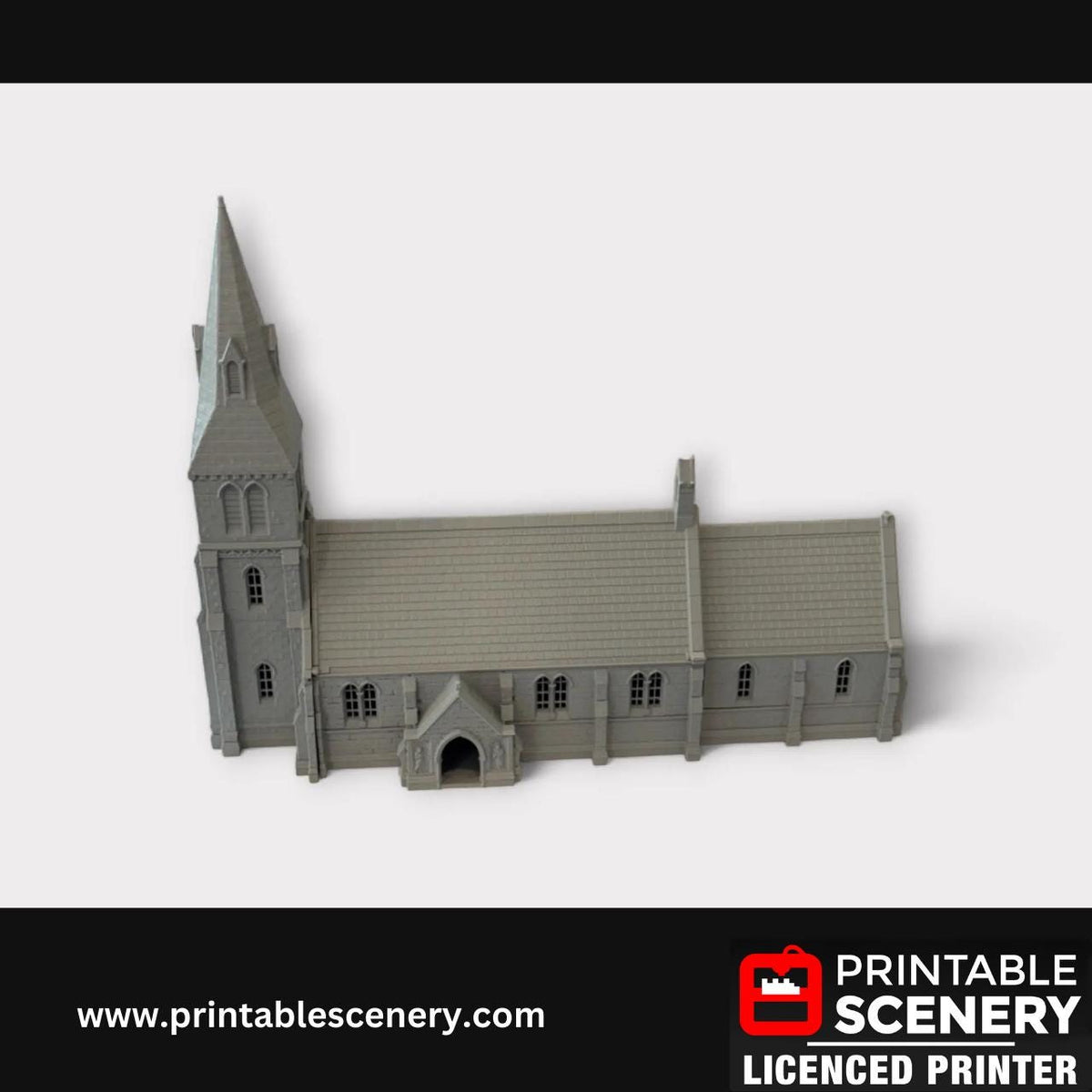 Medieval Cathedral Terrain Set, Church Tabletop Miniatures, TTRPG, Fantasy Role Playing Games, 28mm, 32mm, Printable Scenery, Mini,Unpainted