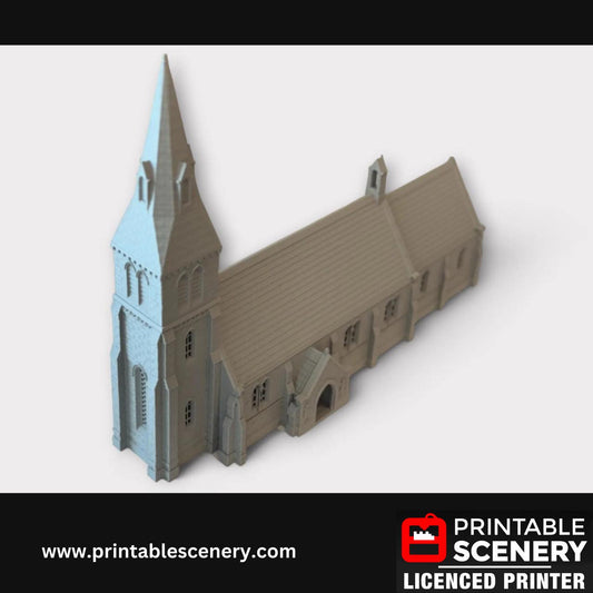 Medieval Cathedral Terrain Set, Church Tabletop Miniatures, TTRPG, Fantasy Role Playing Games, 28mm, 32mm, Printable Scenery, Mini,Unpainted