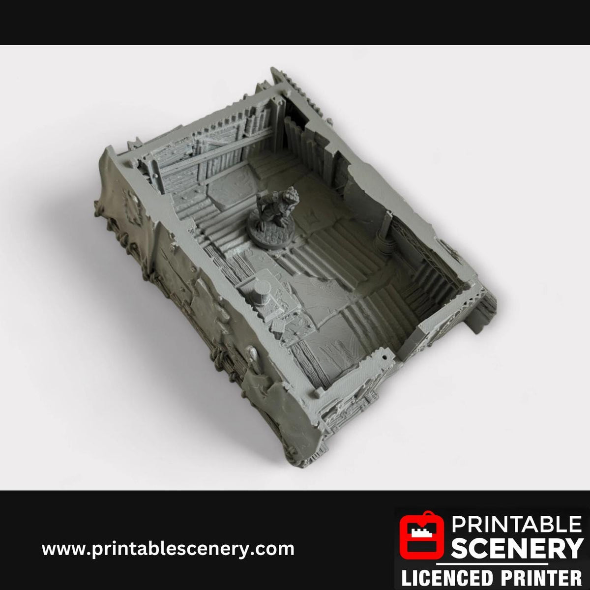 Apoctolyptic Metal Bunker - Terrain for DND and Tabletop Games, TTRPG, 28mm, 32mm, Isolation, Nuclear Fallout, RPG