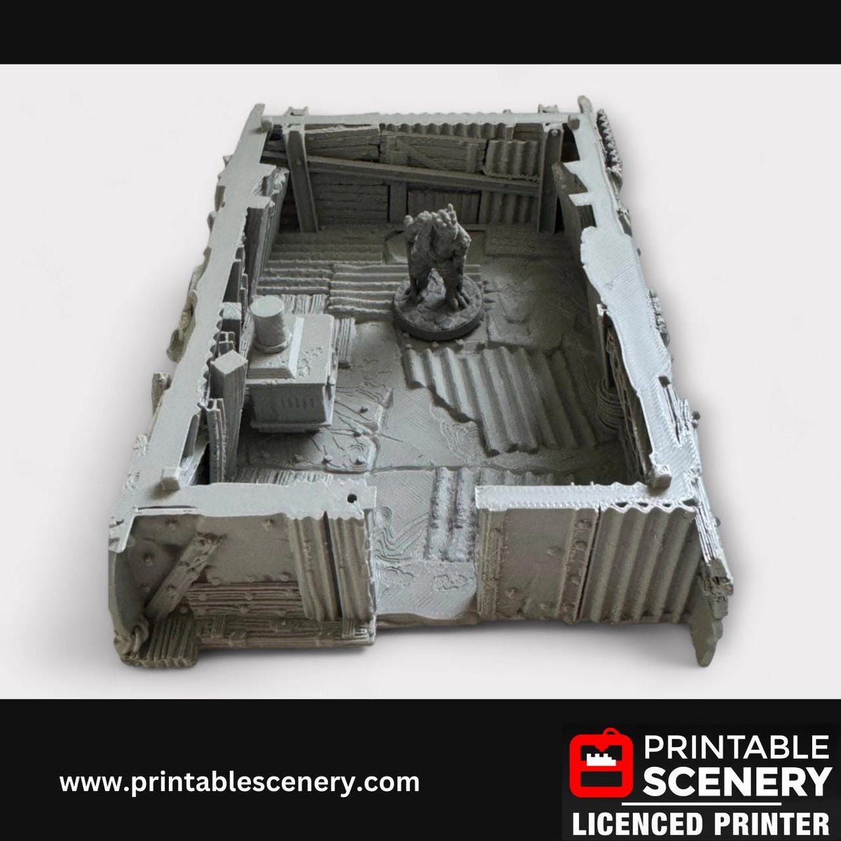Apoctolyptic Metal Bunker - Terrain for DND and Tabletop Games, TTRPG, 28mm, 32mm, Isolation, Nuclear Fallout, RPG