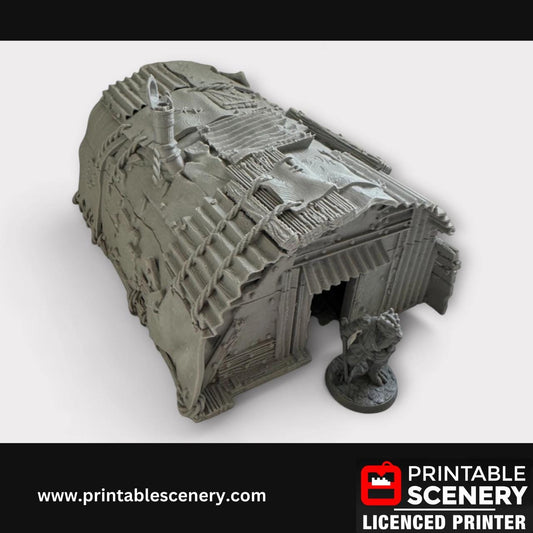 Apoctolyptic Metal Bunker - Terrain for DND and Tabletop Games, TTRPG, 28mm, 32mm, Isolation, Nuclear Fallout, RPG