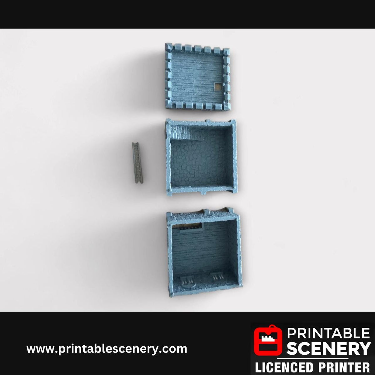 Medieval Stone - Norman Square Keep, Terrain for DND and Tabletop Games, TTRPG, 28mm, 32mm, Country and King, fort, Printable Scenery