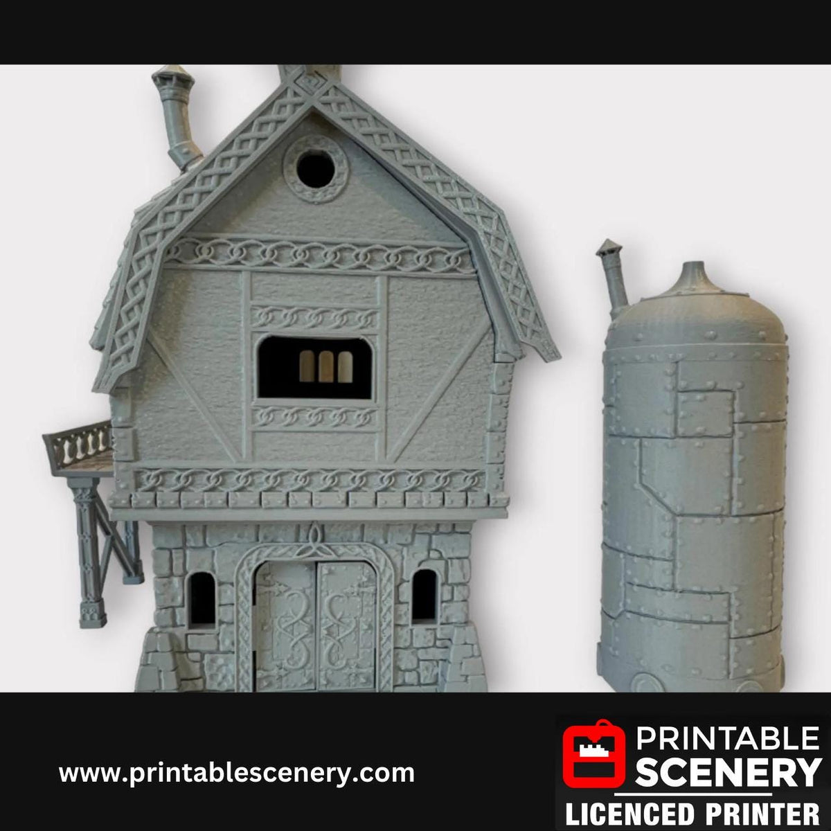 Detailed Dwarf Brewhouse Terrain Miniature, Fantasy Gaming Mini Figure, Tabletop RPG Decor, 28mm, 32mm Scale, 3d Print, Printable Scenery