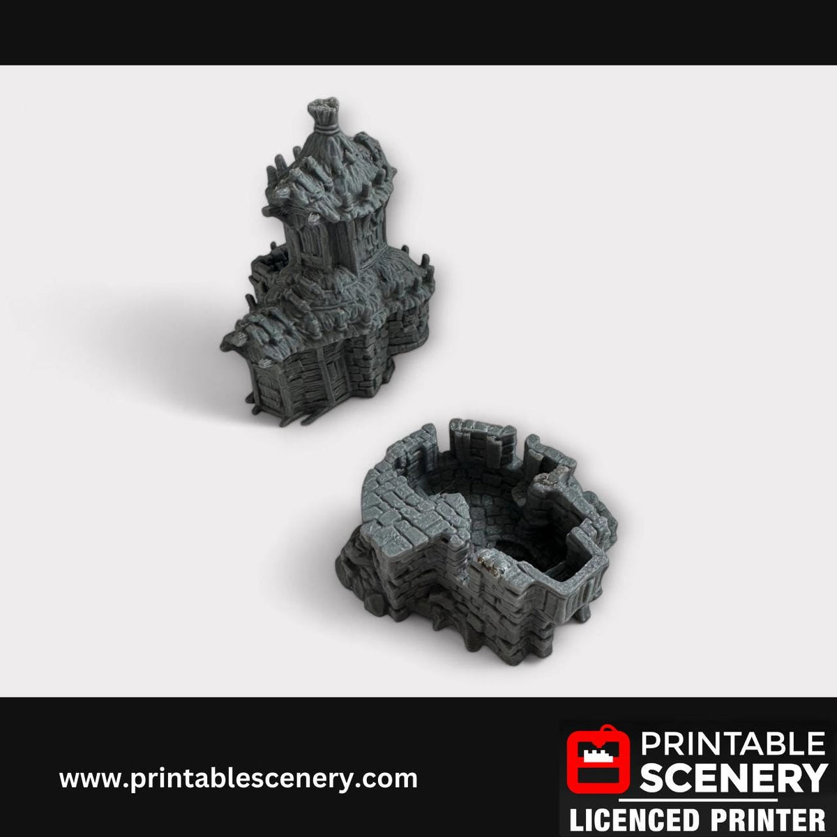 Medieval Fantasy Scatter Terrain - Hagglethorn Barracks for DND Adventures, 32mm & 28mm Scale Tabletop, 3D Printed