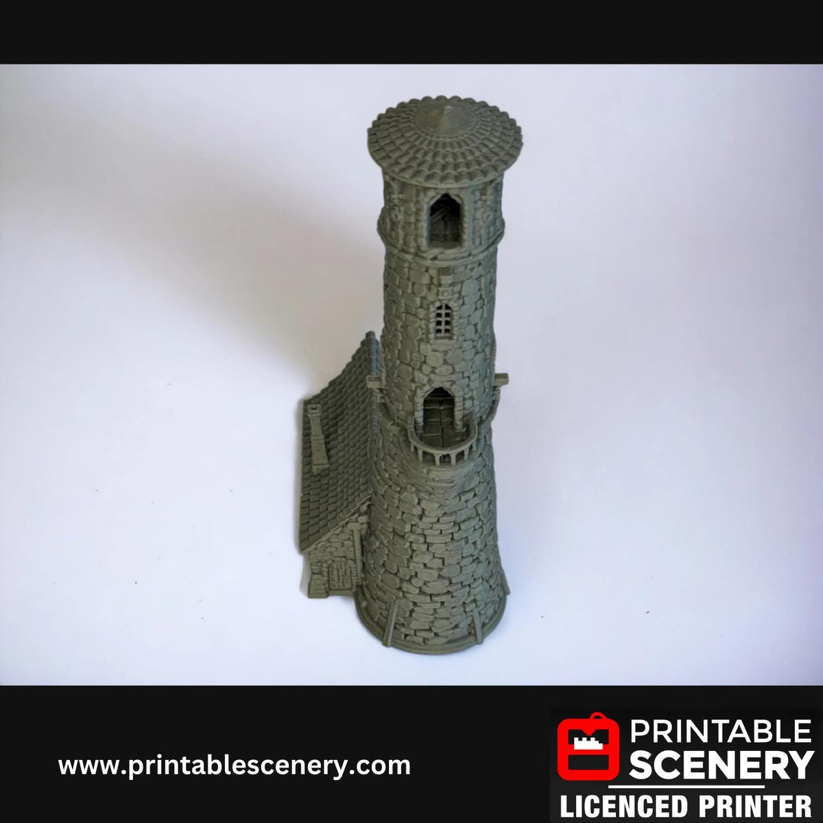 Lighthouse Terrain, Detailed, Coastal, 28mm, Printable Scenery, Tabletop, TTRPG, Lost Islands, DND