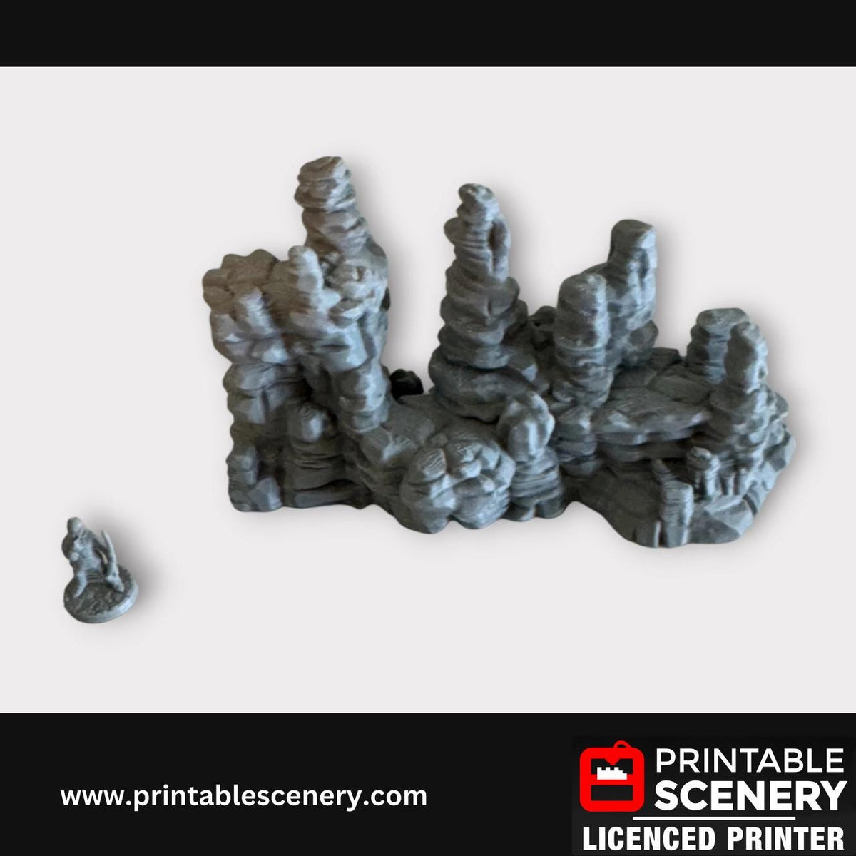 Tabletop Canyon Rocks Scatter Terrain Kit, Miniatures, Tabletop RPG, Printed Terrain Set